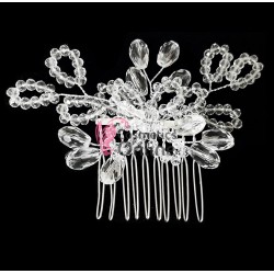 Accesoriu modern pentru decor par CA015FF Argintiu cu cristale 